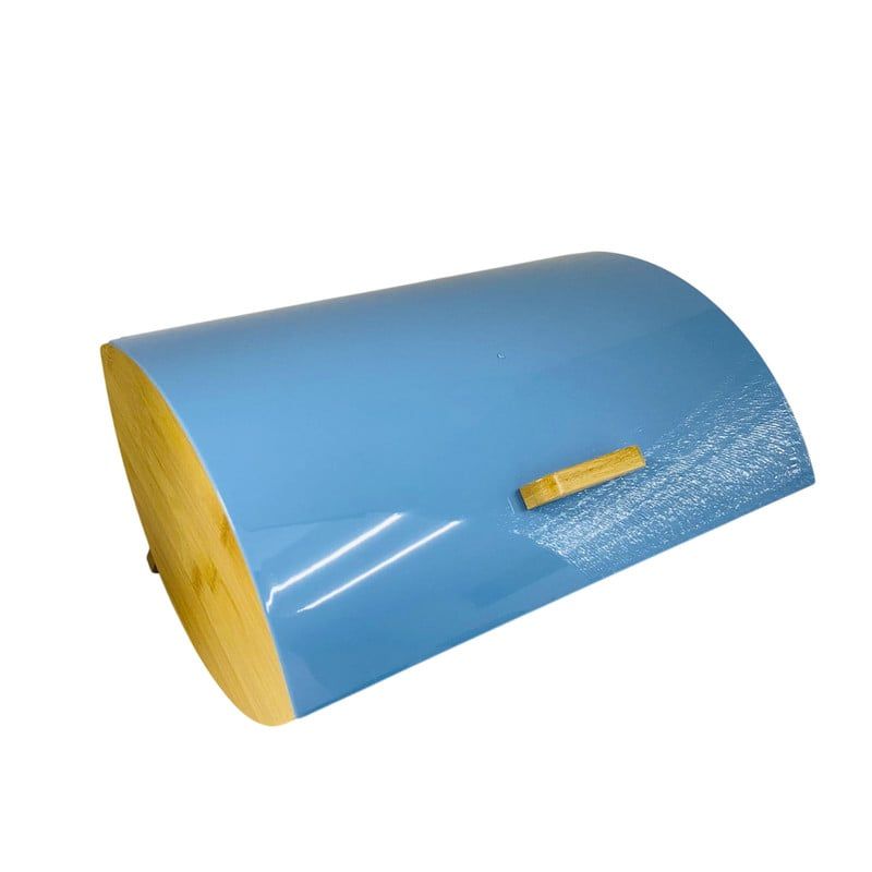 GENERICO - Cesta Para Pan En Bambú Blanco Tessie & Jessie Azul Cielo.
