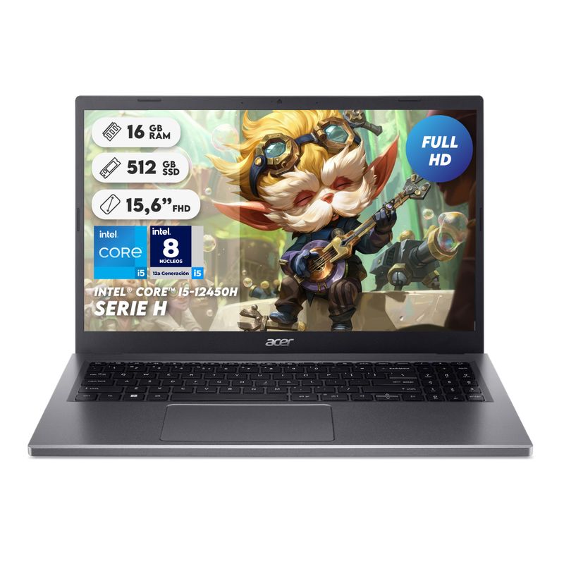 ACER - Portátil Acer Intel Core I5 12450h Ram 16gb Ssd 512gb 156 Computador portátil
