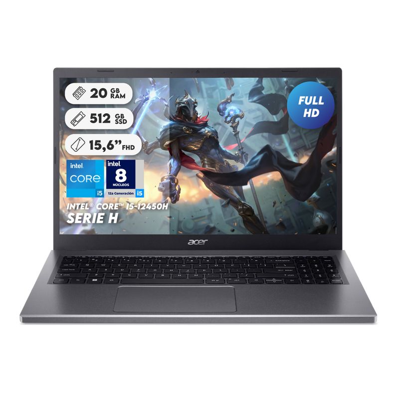 ACER - Portátil Acer Intel Core I5 12450h Ram 20gb Ssd 512gb 156 Computador portátil