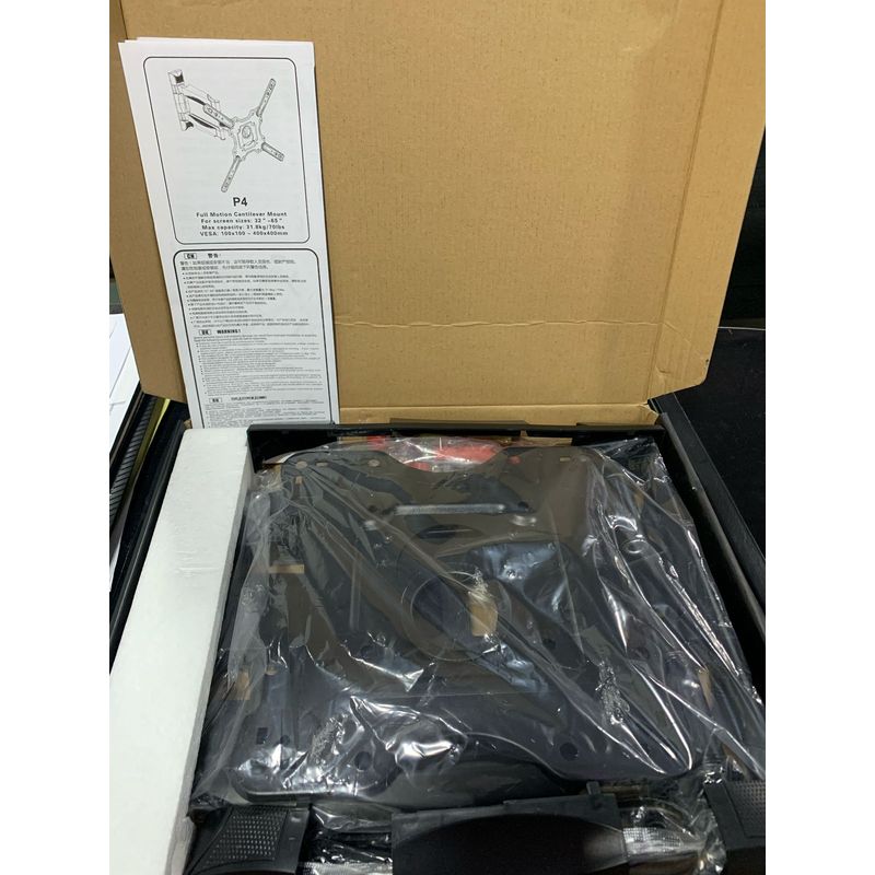 INDUHOGAR - Soporte De Pared Base Para Tv Pantalla 32 A 65 P4 Color Negro