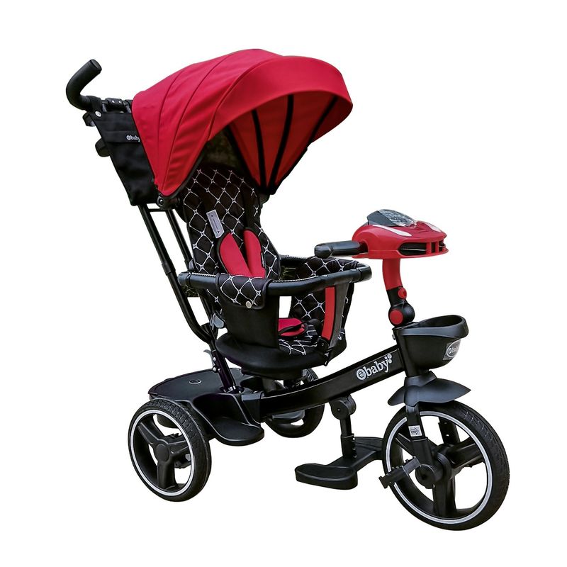 EBABY - Triciclo Paseador reclinable Santorini EB382 ROJO