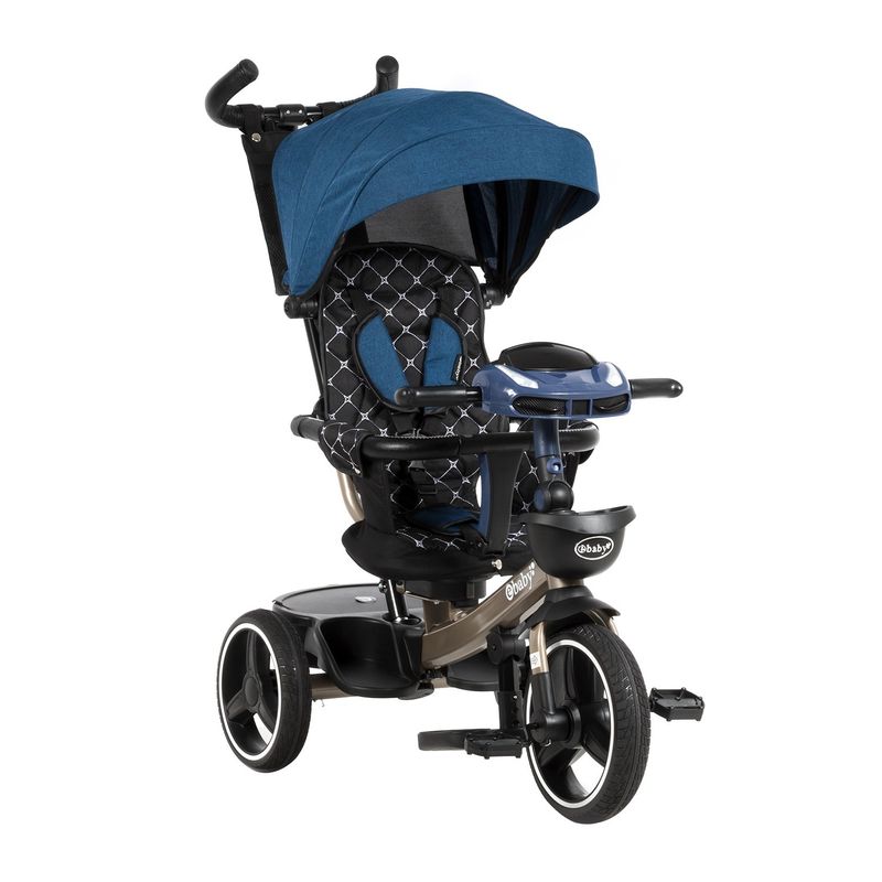 EBABY - Triciclo Paseador reclinable Santorini EB382 AZUL