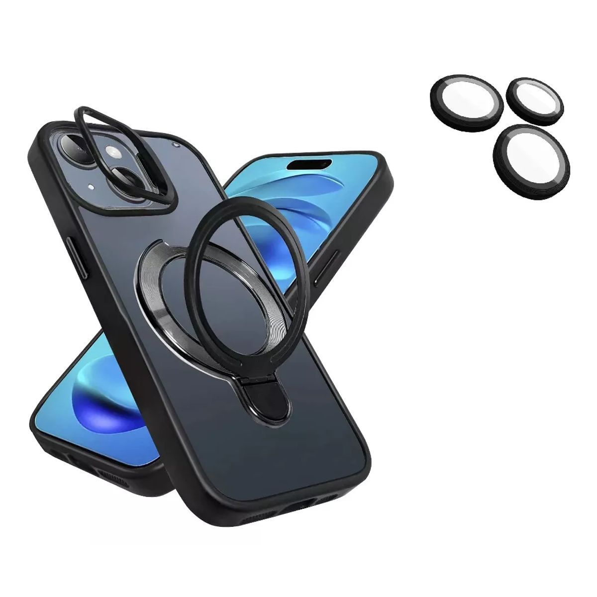 GENERICO - Estuche Funda Forro + Protector De Cámara Para iphone 16