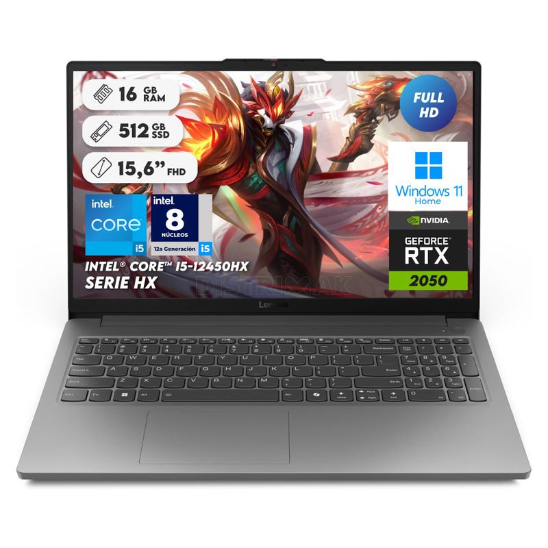 LENOVO - Portátil Gamer Lenovo Loq Intel I5 12450hx Ram 16gb Ssd 512gb Win 11