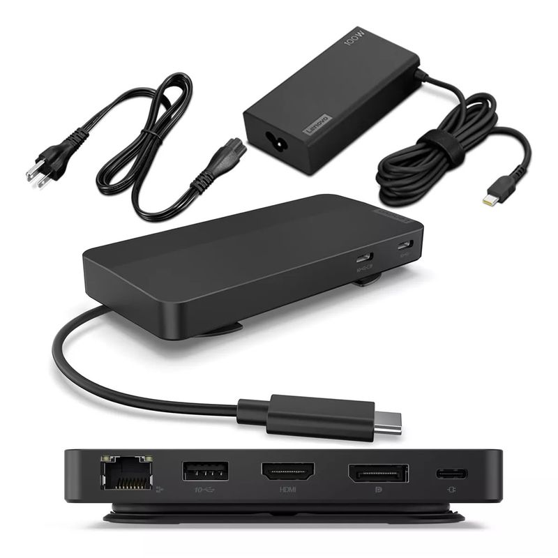 LENOVO - Lenovo USB-C Dual Display Travel Dock con Adaptador