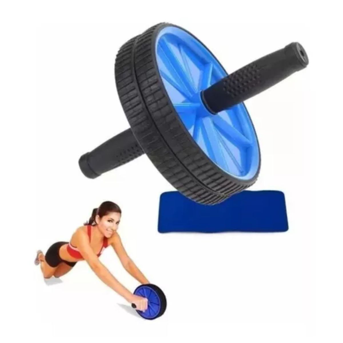GENERICO - Rueda Rodillo Abdominal + Tapete Gratis Luce Tus Abdominales