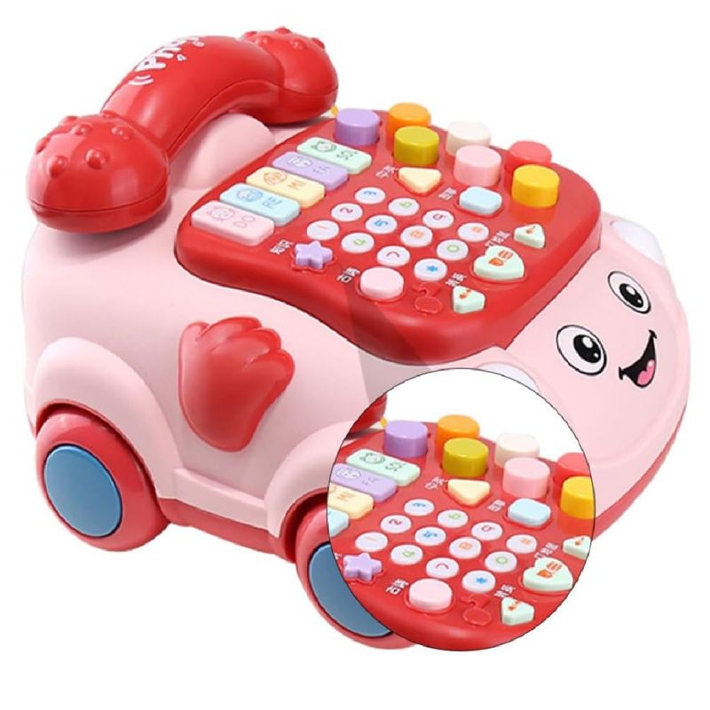 MUNDO BEBE - Teléfono Juguete Bebés Luz Con Música Piano Niña