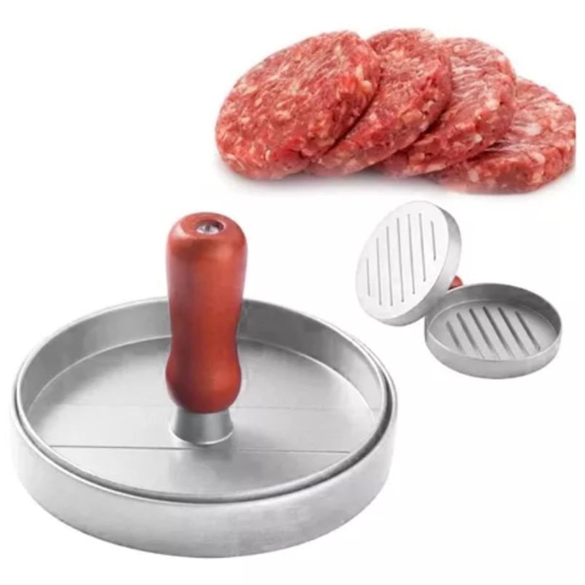 GENERICO - Molde Prensa Aplastador Manual Para Carne Hamburguesas
