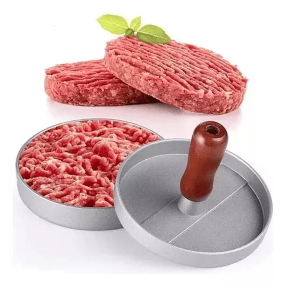GENERICO - Molde Prensa Aplastador Manual Para Carne Hamburguesas