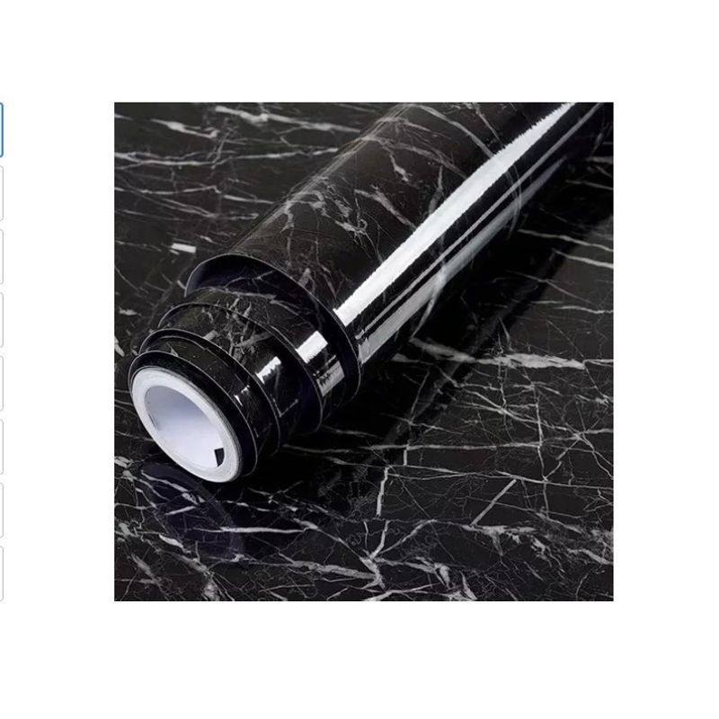 GENERICO - Papel Adhesivo Cocina 60cm5m Lavable Tapiz Marmol Negro