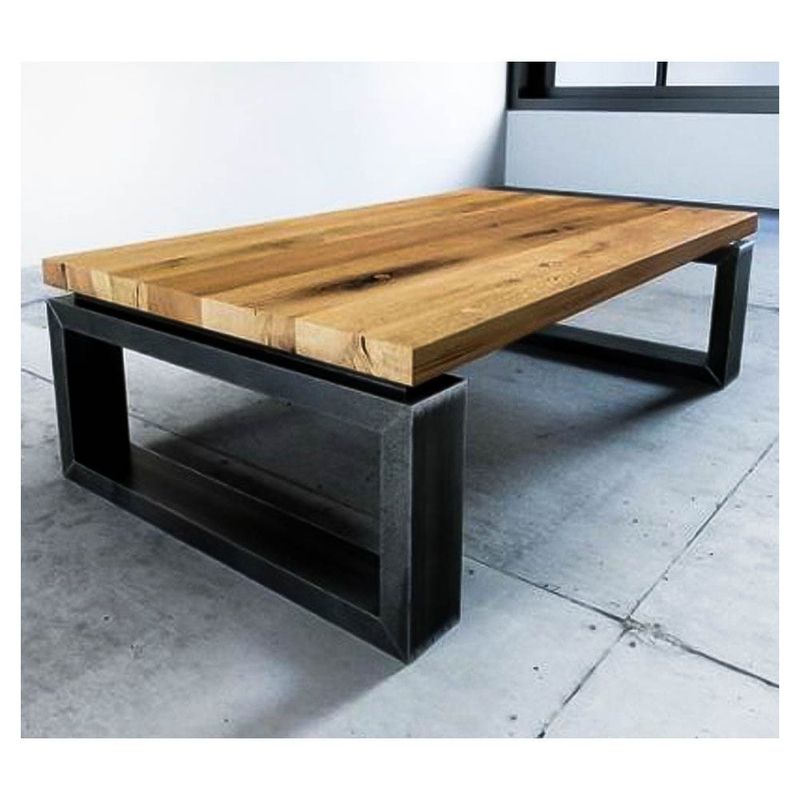 GENERICO - Mesa de Centro Amelie Rustico Industrial 80x50cm