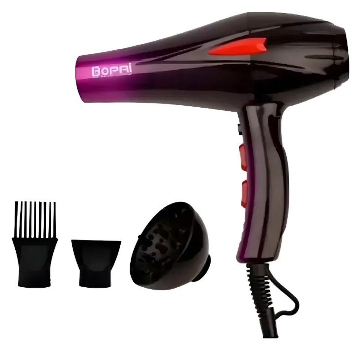 GENERICO - Secador de Cabello BP-5500 con Difusor y Potencia Ajustable Nuevo