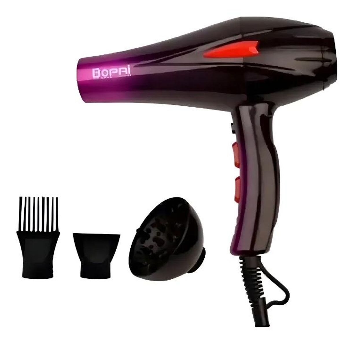 GENERICO - Secador de Cabello BP-5500 con Difusor y Potencia Ajustable Nuevo
