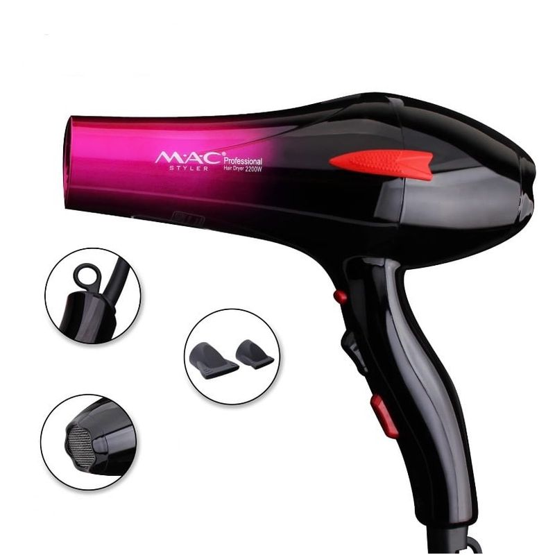 GENERICO - Secador de Cabello BP-5500 con Difusor y Potencia Ajustable Nuevo