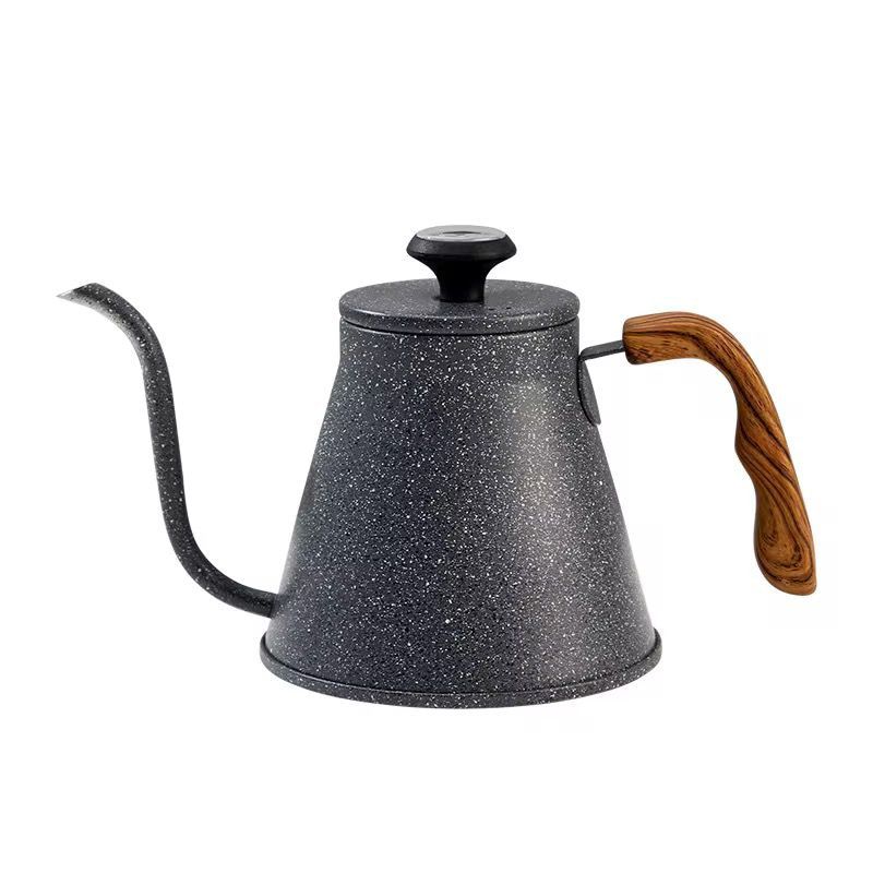 GENERICO - Tetera 12Lts Para Café Con Termómetro Y Mango En Madera