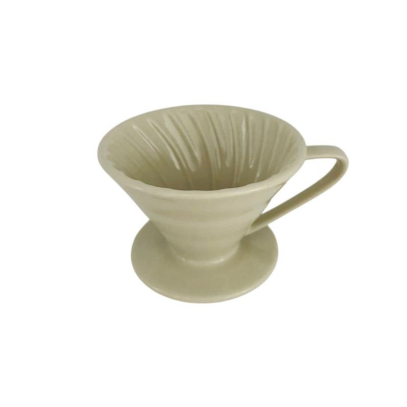 GENERICO - Filtro De Café Tipo Gotero En Cerámica Beige