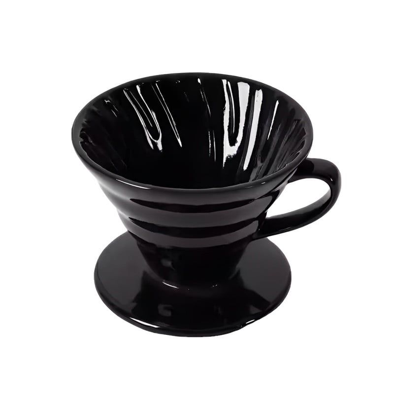 GENERICO - Filtro De Café Tipo Gotero En Cerámica Negro