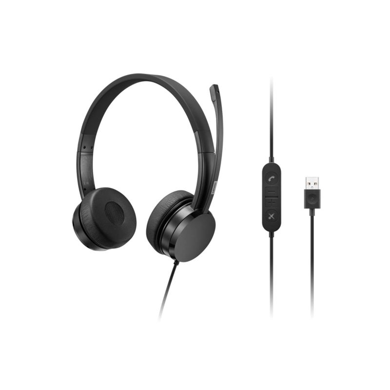 LENOVO - Diadema Lenovo  Usb Tipo A Negro