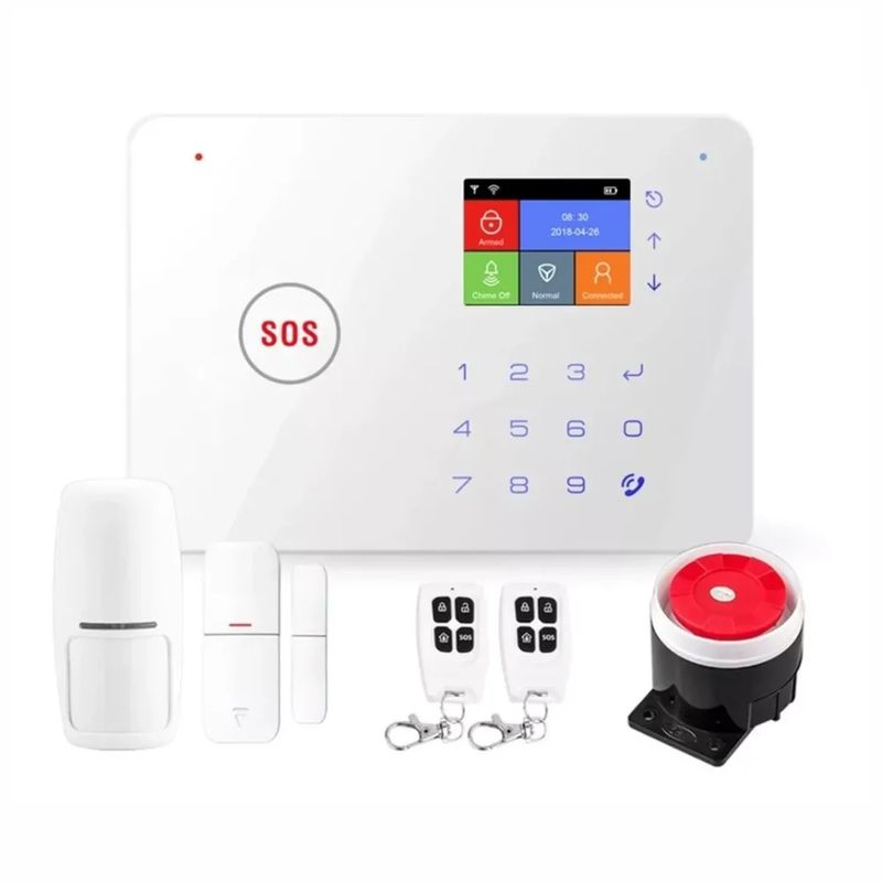 GENERICO - Sistema De Alarma Inteligente Con Sensores Wifi Pantalla Tft
