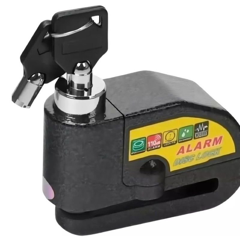 GENERICO - Candado Freno De Disco Con Alarma Para Moto O Bicicleta