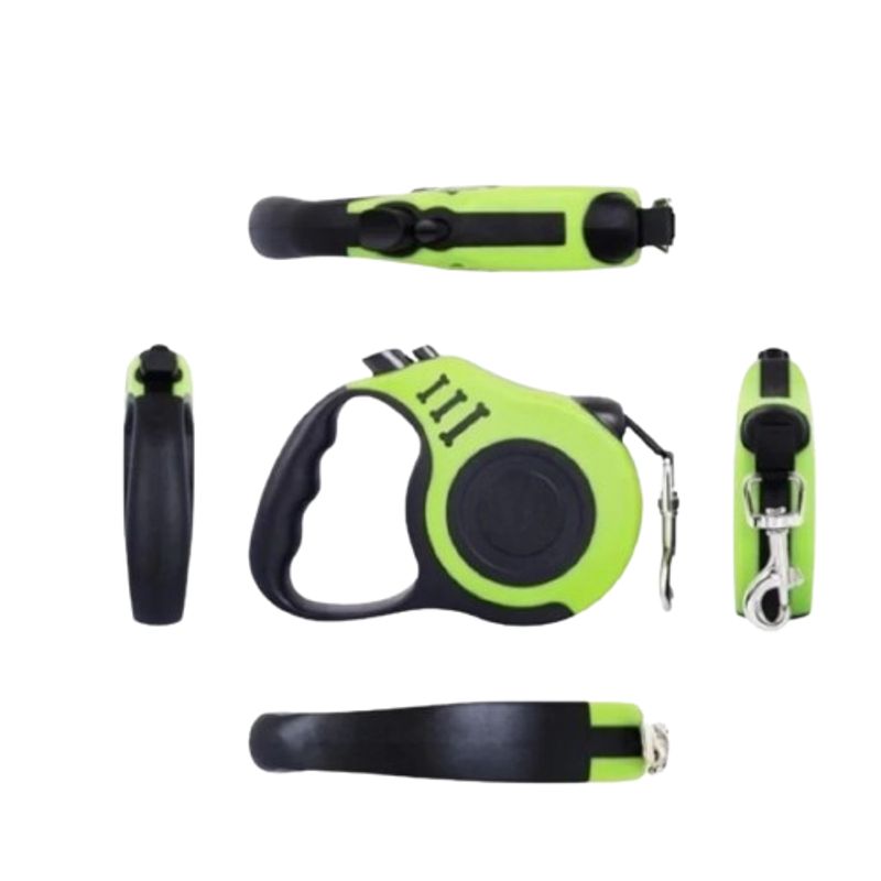 PETS ACCESORIOS - Correa Lazo Retractil 5 Mts Verde