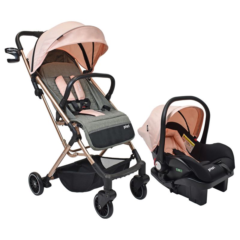 PRIORI - Coche de Bebé Priori Noah con Porta bebé Rosa