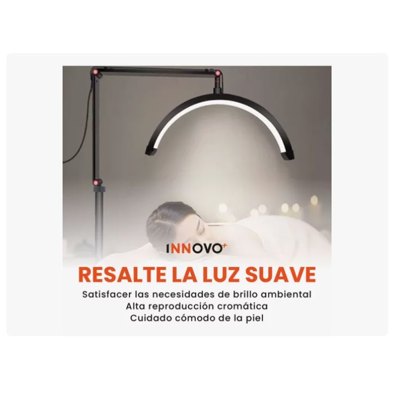 INNOVA - Lámpara De Estética Luz Media Luna Con Soporte Ajustable Mesa