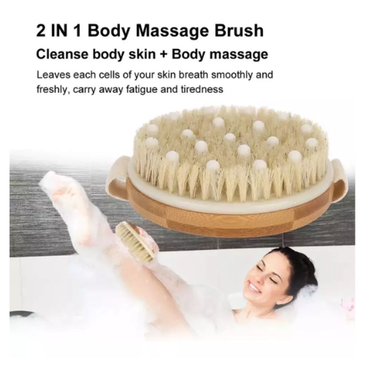 AFM - Cepillo Para Cuerpo Exfoliante Masaje Celulitis