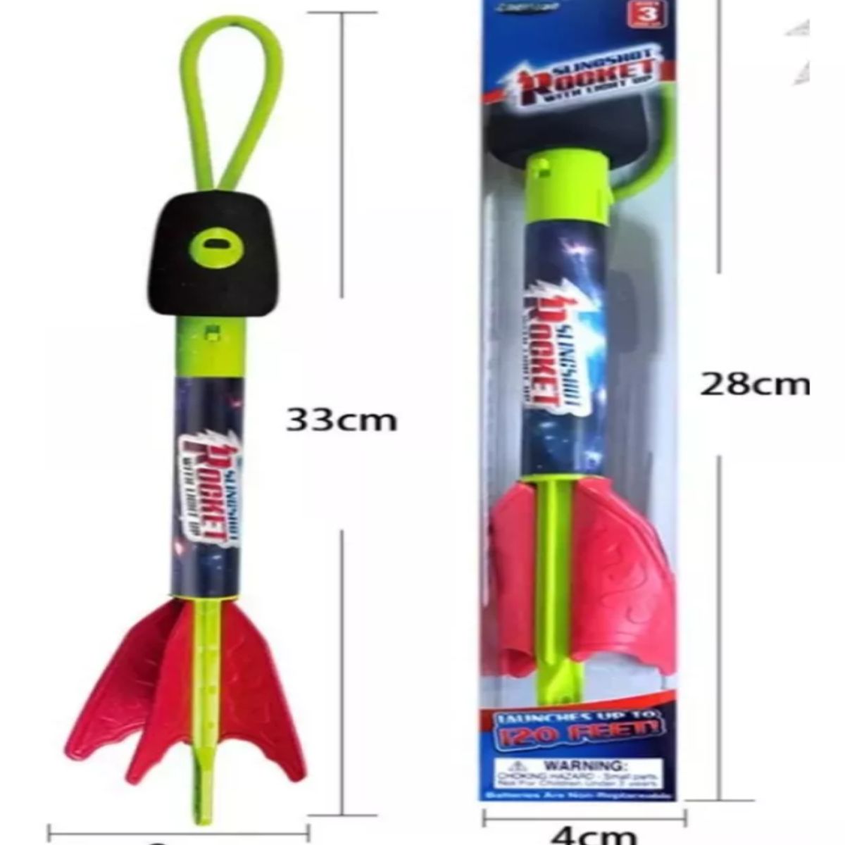 MARKET TOYS - Juguete Cohete Misil Espuma Con Luz Para Niños