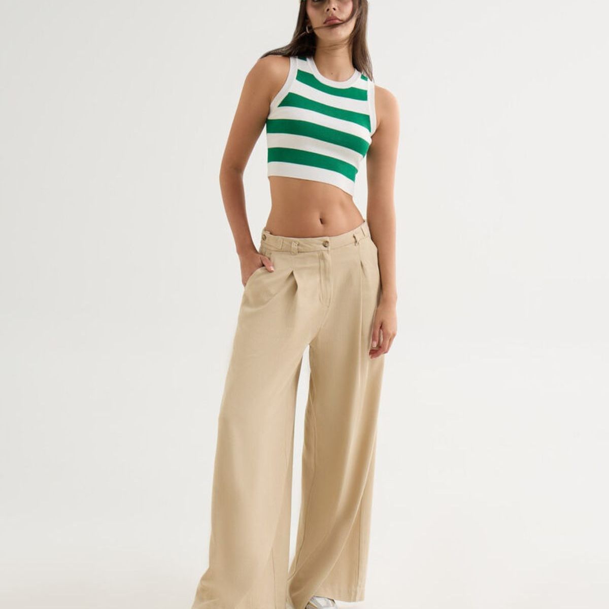 SEVEN SEVEN - Camiseta Para Mujer Manga Sisa Color Verde  Marca Seven Seven #28096162