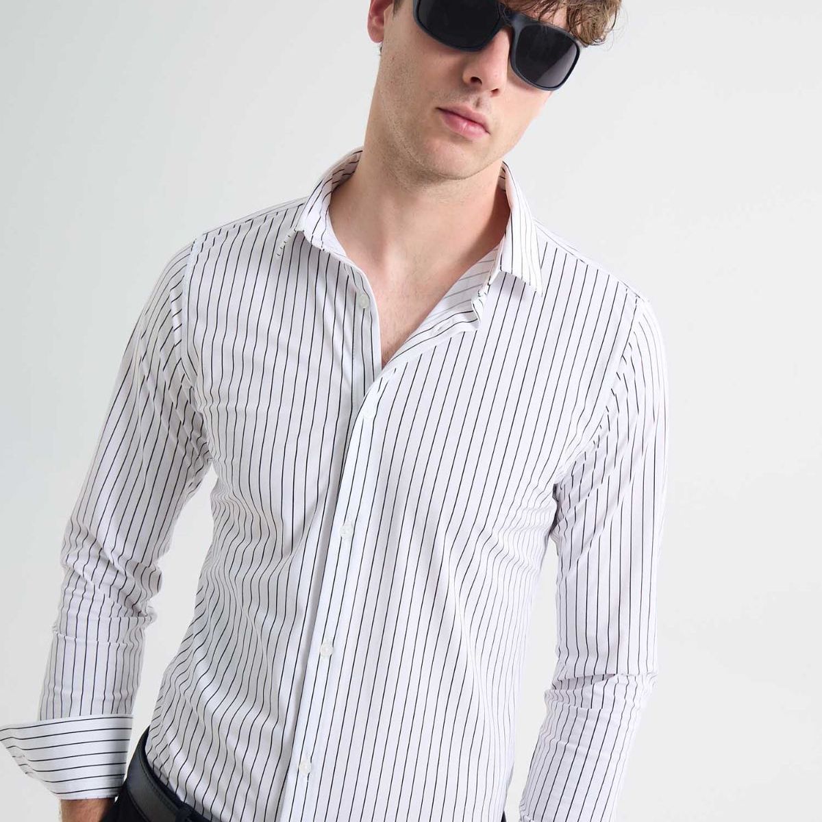 SEVEN SEVEN - Camisa De Hombre  Color Blanco Marca Seven Seven #45012115
