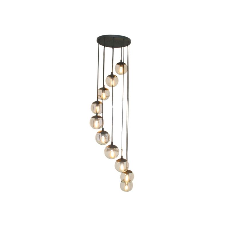 GENERICO - Lámpara de Techo Tarento 10 Luces con Bomba de Cristal B12/B15