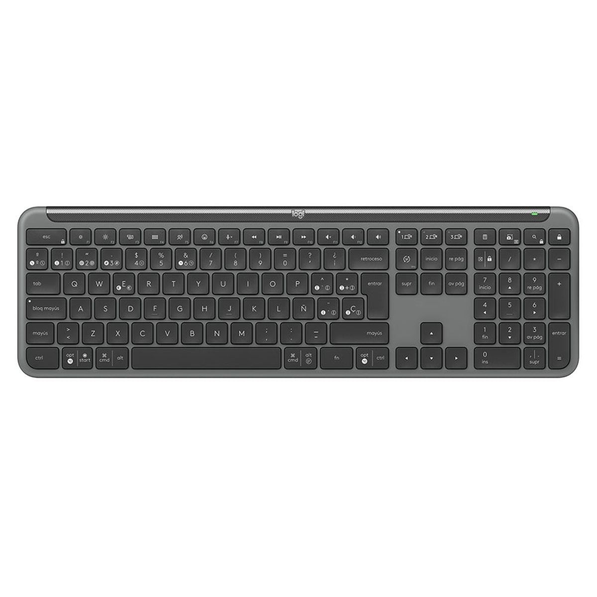 LOGITECH - Teclado Inalámbrico Logitech Signature Slim K950 Español Bluetooth Grafito