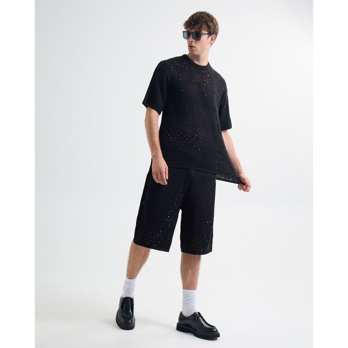 SEVEN SEVEN - Bermuda Para Hombre Regular Largo Color Negro Marca Seven Seven #45100712