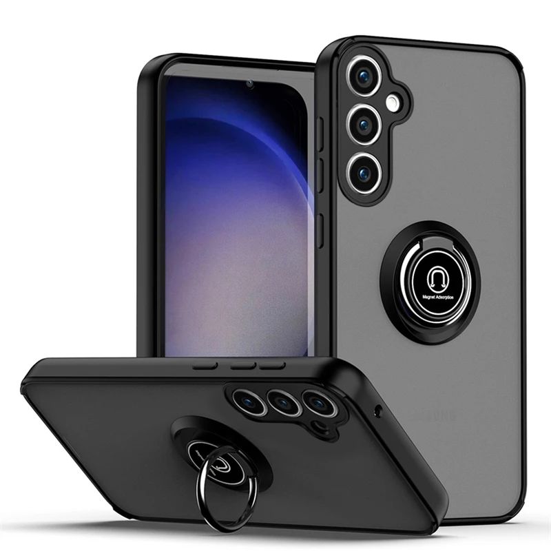 GENERICO - Funda Estuche Mate Con Anillo Compatible Samsung S25 5G Negro