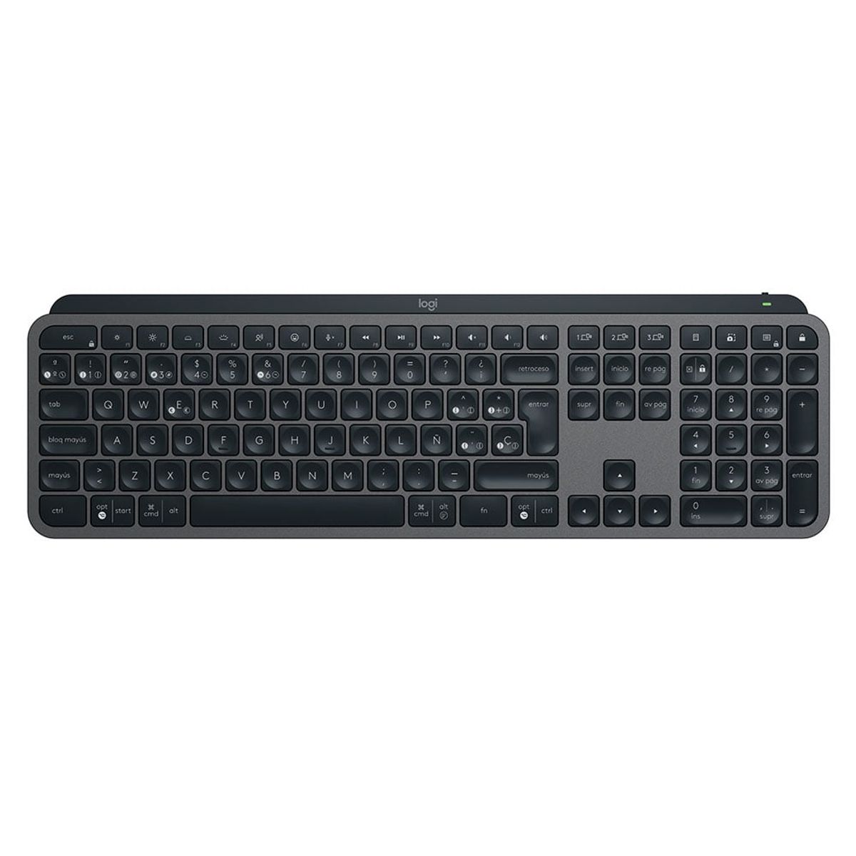 LOGITECH - Teclado Inalámbrico Recargable Logitech MX Keys S Español Bluetooth