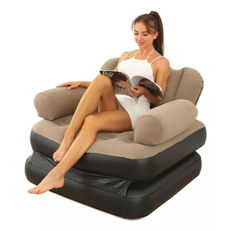 GENERICO - Sofa Cama Inflable Reposabrazos Colchón Plegable Mueble Casa