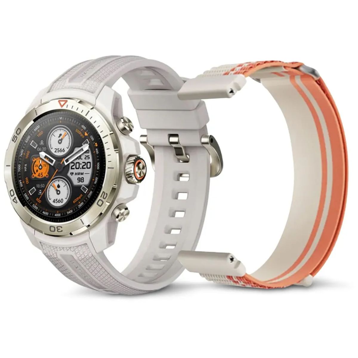 MIBRO - Reloj Inteligente Mibro GS Explorer Blanco con GPS Doble Correa