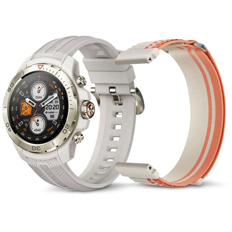 MIBRO - Reloj Inteligente Mibro GS Explorer Blanco con GPS Doble Correa