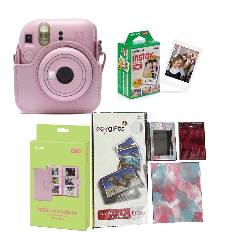 FUJIFILM - Mega combo DP Cámara Instantánea Instax Mini 12 Rosa