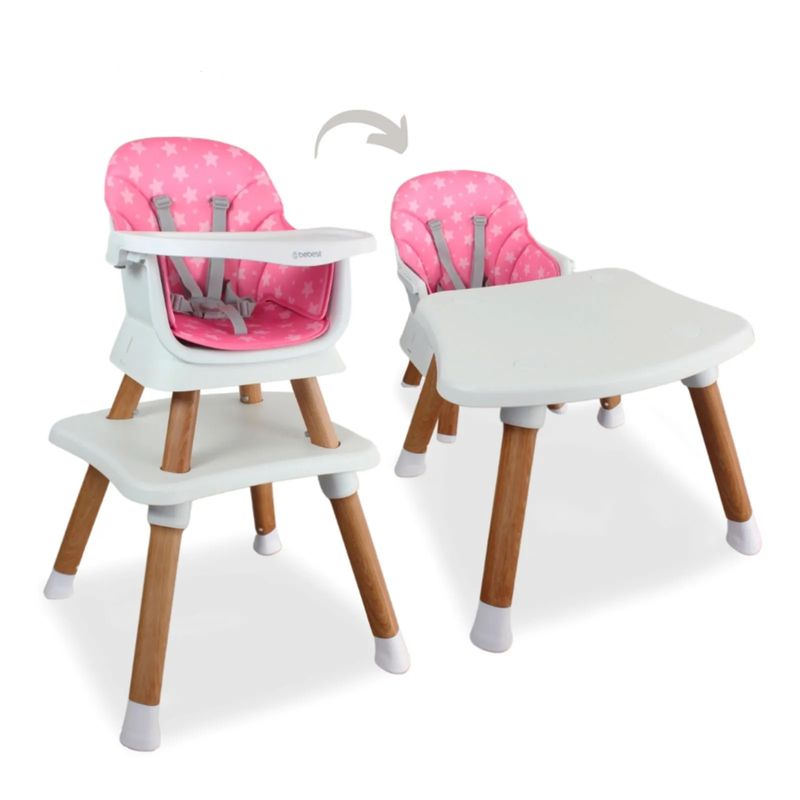 BEBESIT - Silla Comedor 5 en 1 Baby Elite Dinner Bebesit Rosa