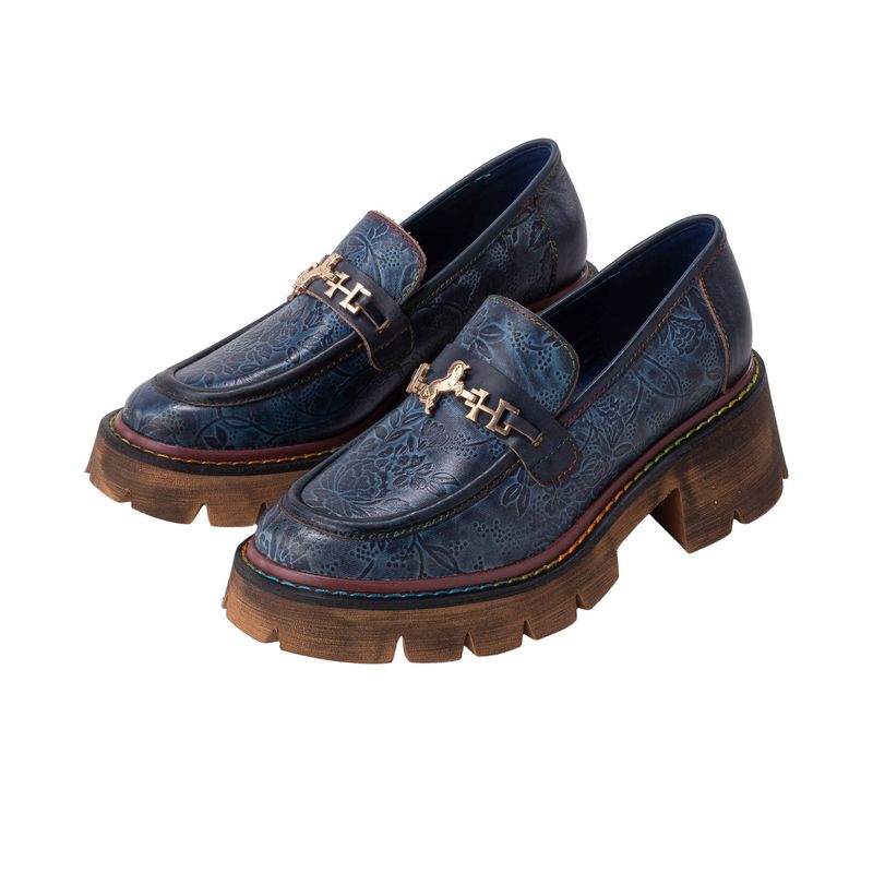 MARIO HERNANDEZ - Mocasín Loafer Florencia Azul MH Mocs