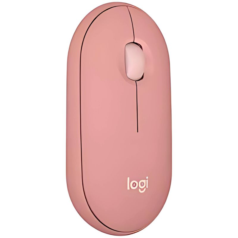 LOGITECH - Mouse Silencioso Bluetooth Logitech M350 Pebble Win Mac - Pink