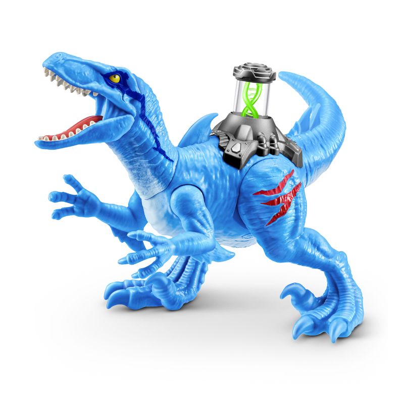 ZURU - Figura Dino Velociraptor Adn Luminoso Azul Robo Alive