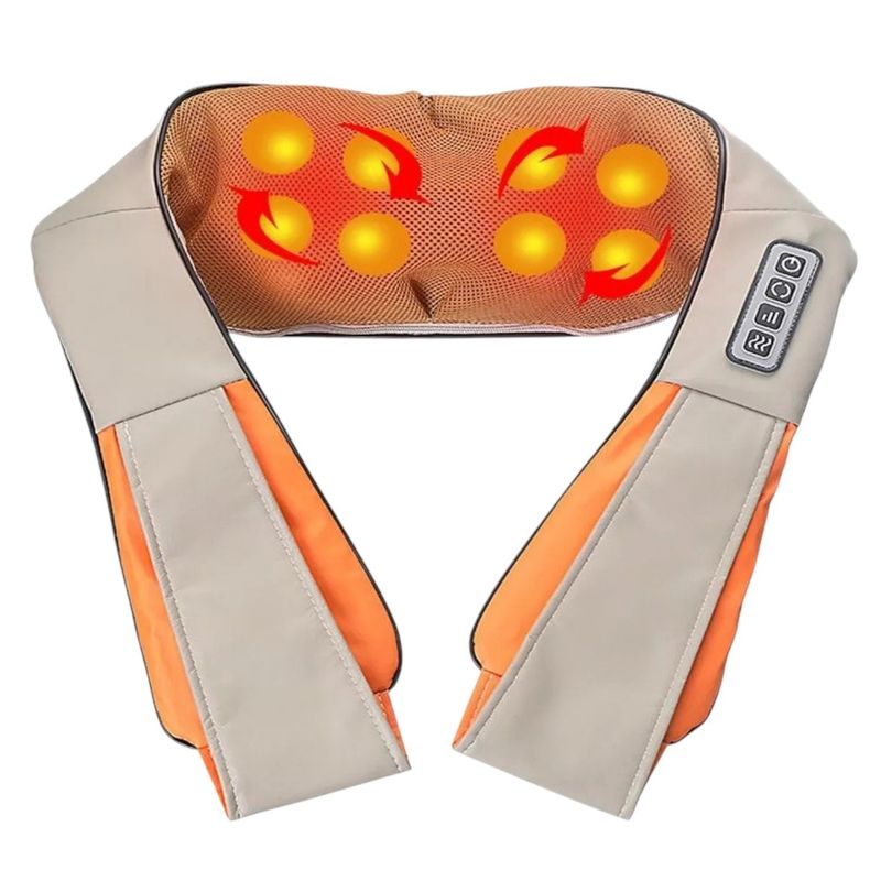 GENERICO - Masajeador Cervical y Espalda con Calor y Rodillos