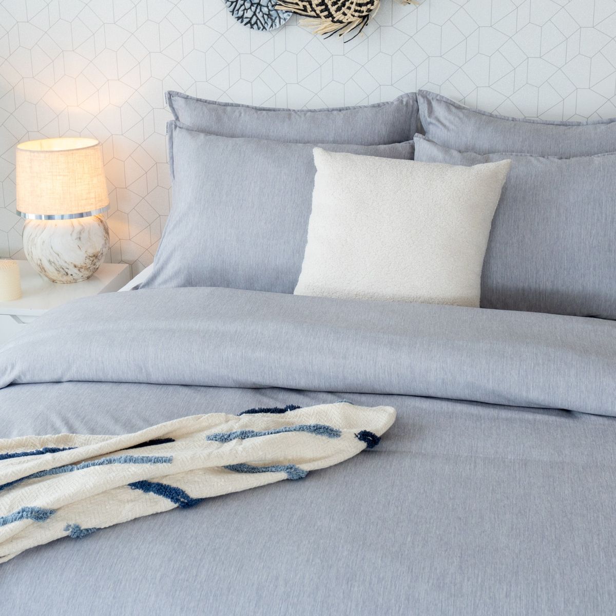AMARE HOME - Duvet Cover Dolcce Plata para cama Semidoble - Amare Home