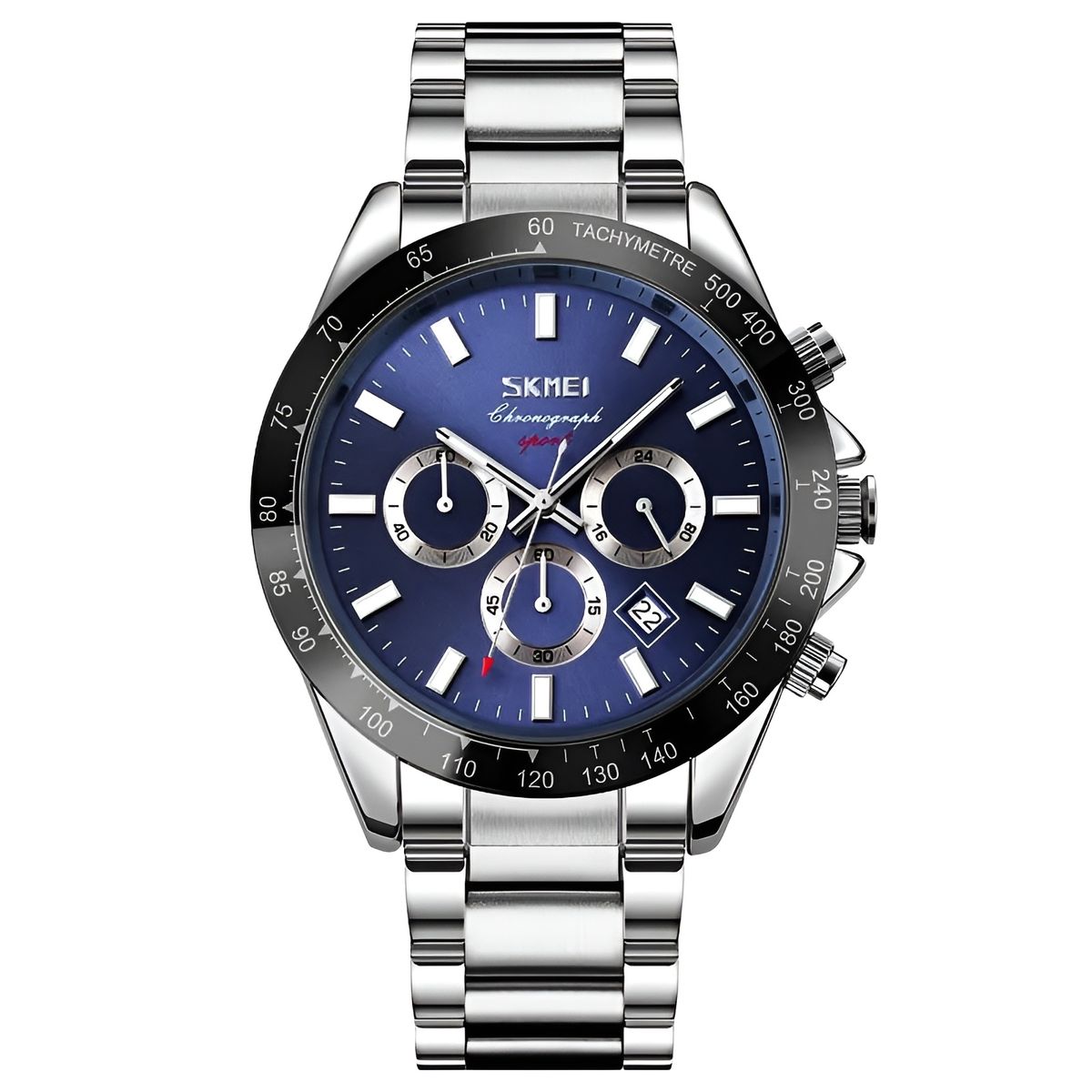 SKMEI - Reloj de Moda Para Hombre Skmei Cronógrafos Calendario Color Plateado