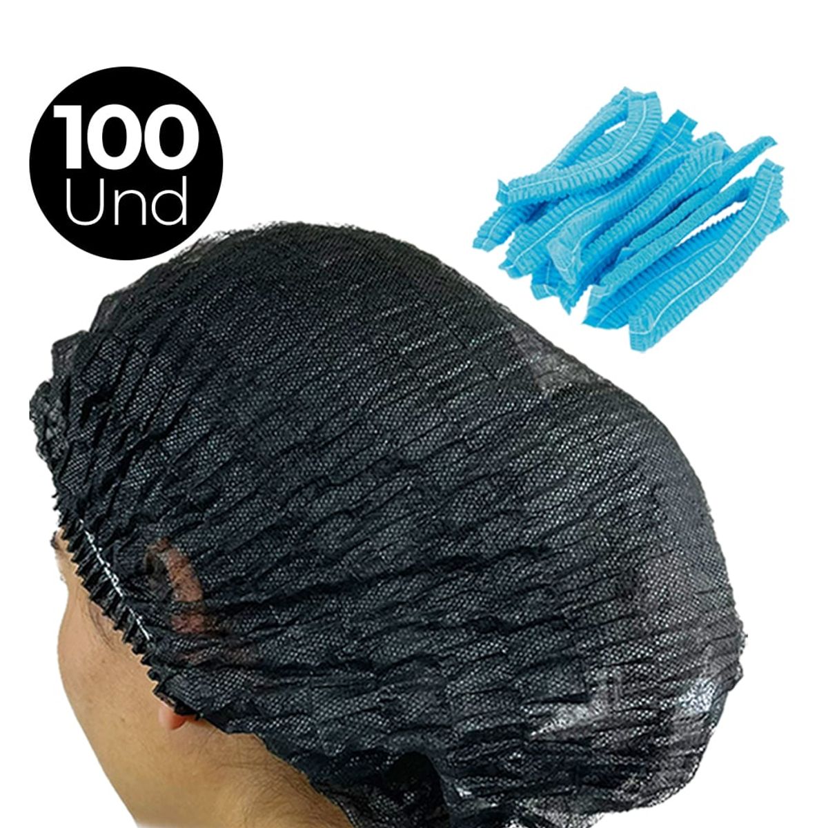 UKAINT - Gorro quirurgico desechable oruga 100und negro