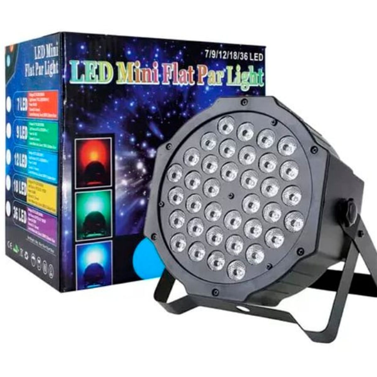 GENERICO - Luz Led Rítmica 36 Leds Fiestas Discotecas Dj Full Color