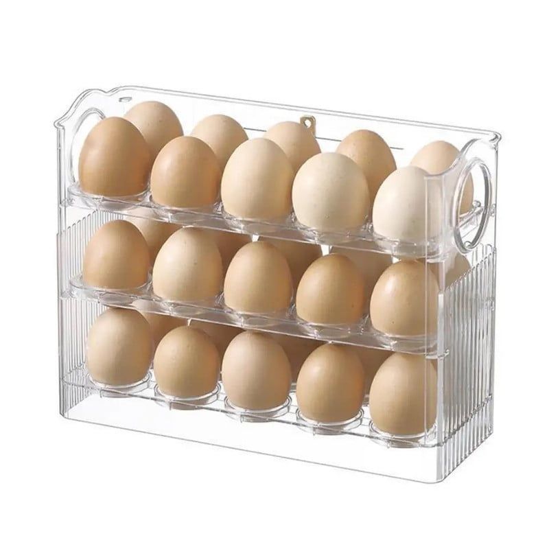 GENERICO - Organizador Para Huevos 3 Niveles Transparente
